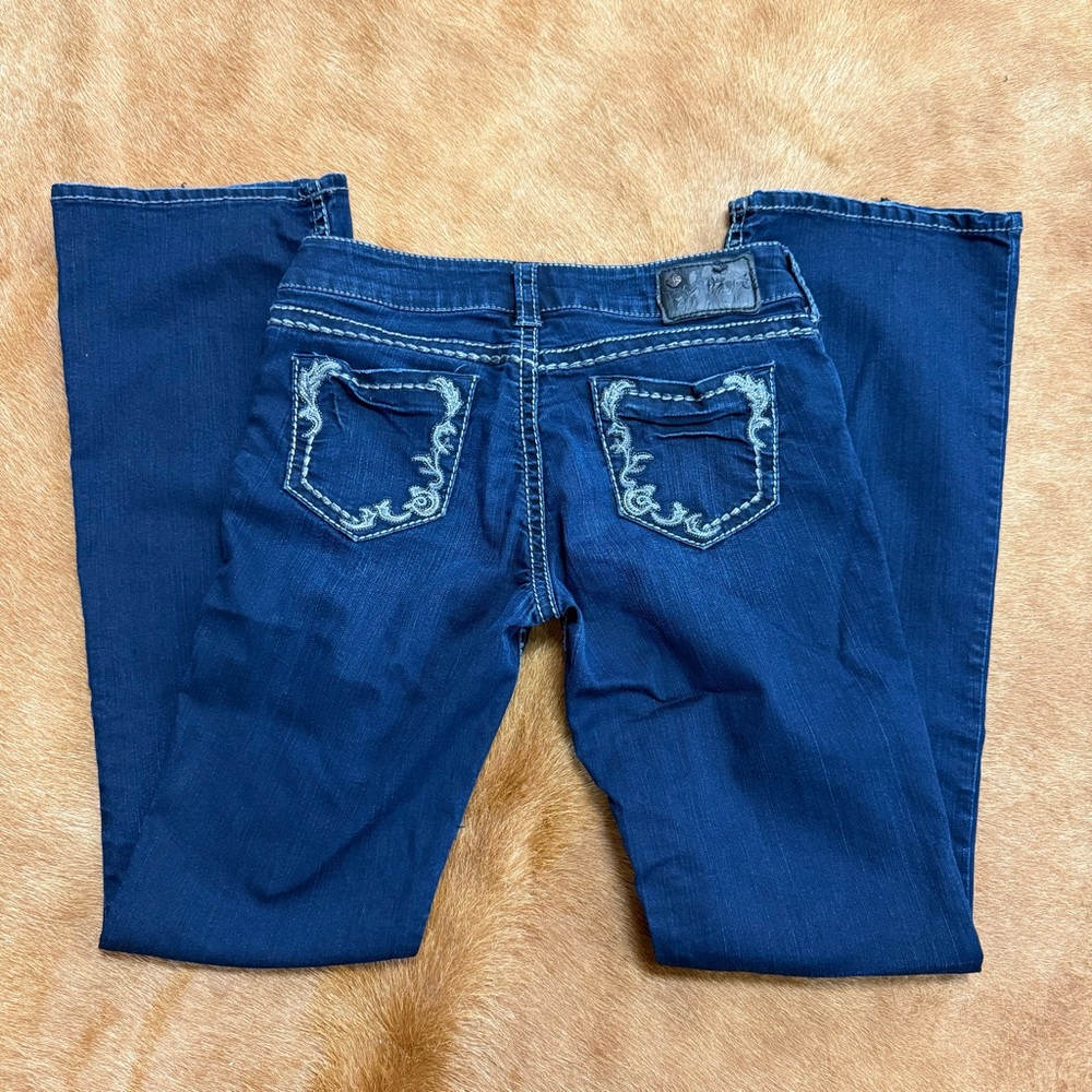 TALL GIRL Vtg Silver Flares! - Picture 4 of 7